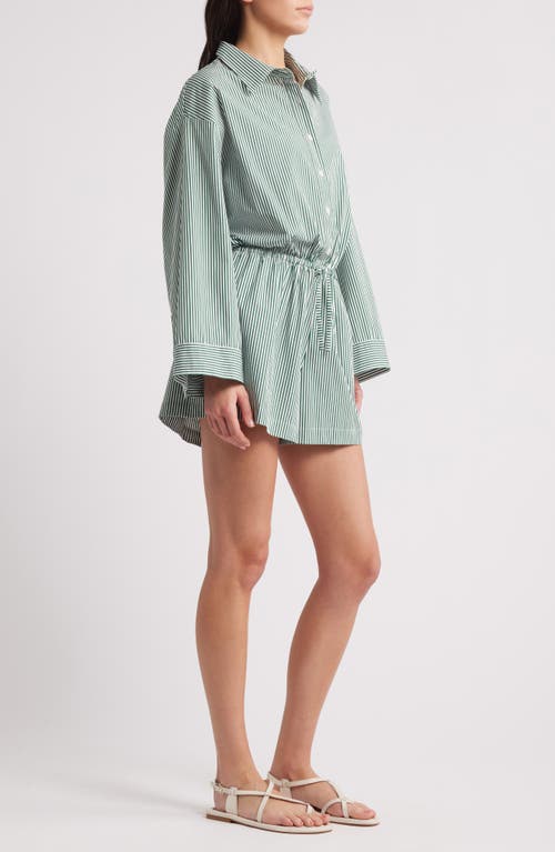 Faithfull The Brand Freja Playsuit In Green Stripe
