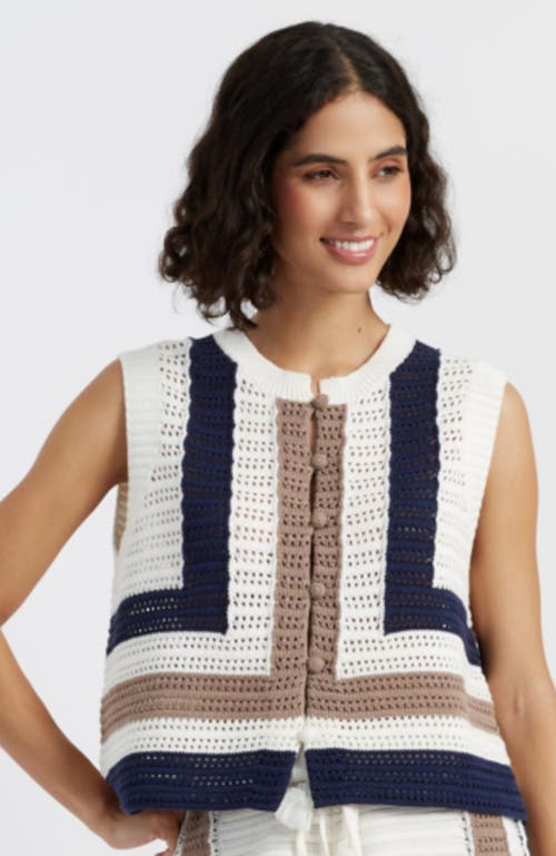 Chinti & Parker Cotton Capri Vest in Navy  product