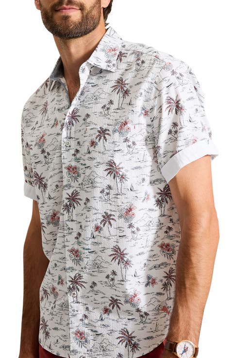 Nova Wave Sweetwater Scenic Short Sleeve Button Up Shirt