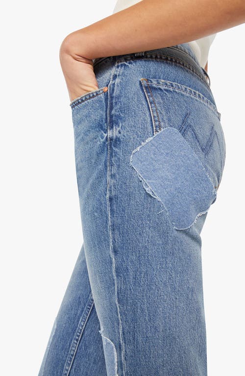 Mother The Bookie Heel Bootcut Jeans In Blue