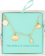 Leith The World Is Your Oyster Sealife Shell Charm Necklace
