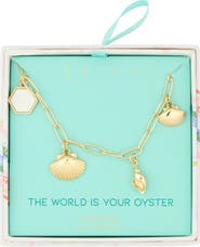 Leith The World Is Your Oyster Sealife Shell Charm Necklace
