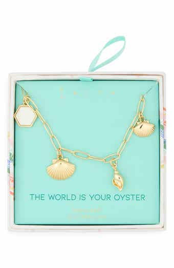 The World Is Your Oyster Sealife Shell Charm Necklace