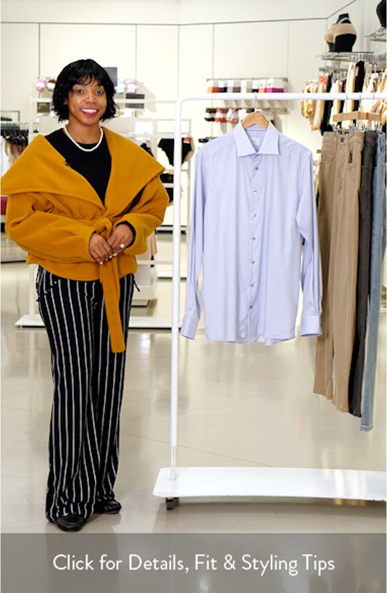 Contemporary Fit Microcheck Cotton Dress Shirt, sales video thumbnail