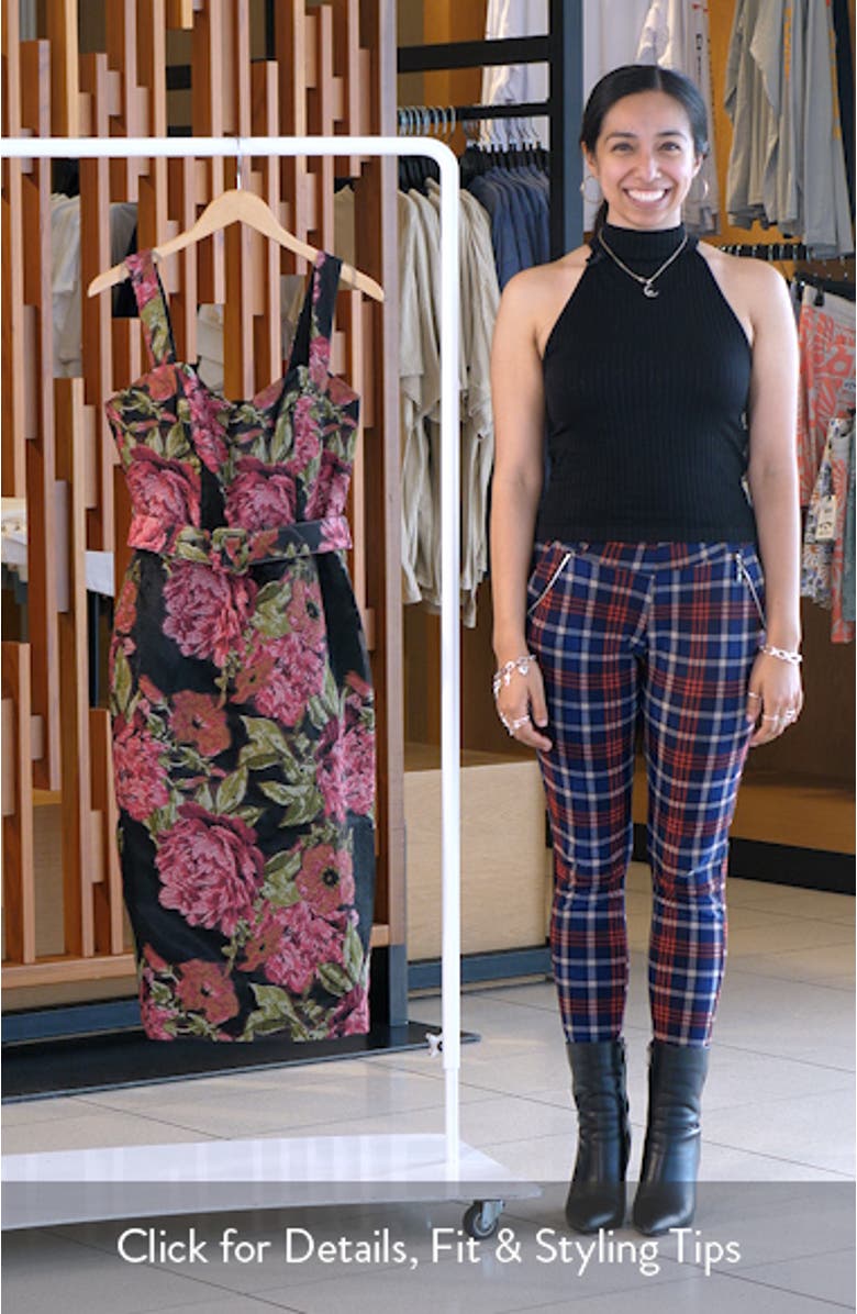 Nicole Floral Jacquard Cocktail Midi Dress, sales video thumbnail