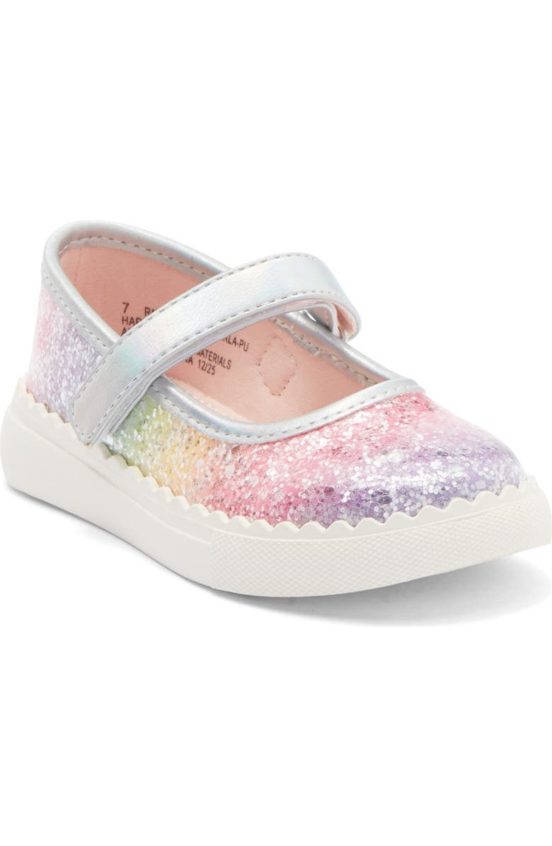 Harper Canyon Kids' Pearlla Play Glitter Sneaker, Main, color, Rainbow Multi