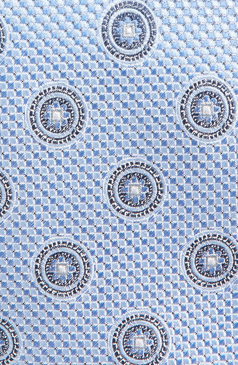 Nordstrom Medallion Silk Tie, Alternate, color, Lt Blue