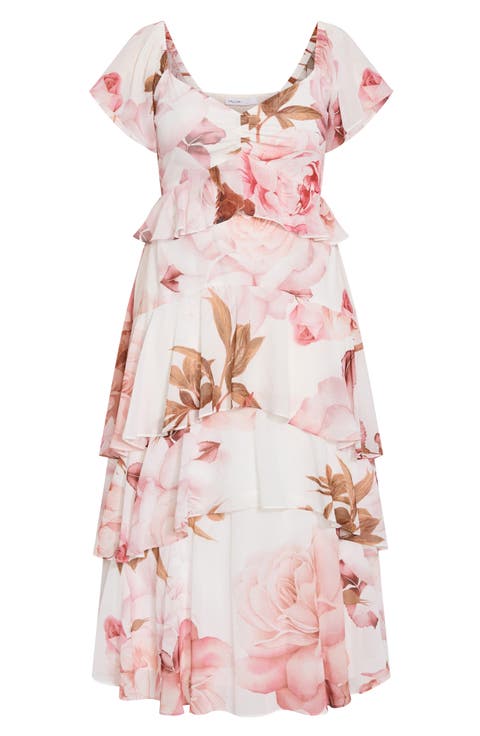 Sienna Floral Print Midi Dress