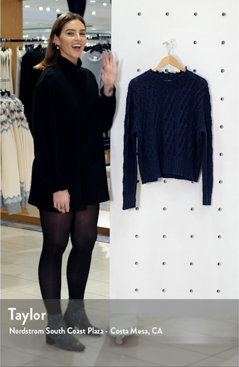 Cable Cotton Blend Sweater, sales video thumbnail