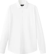 MANGO Slim Fit Cotton Blend Button-Up Shirt