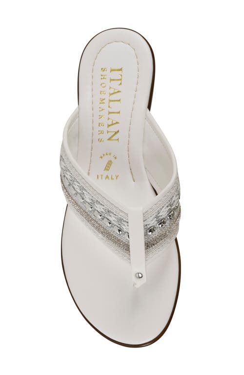 Italian Shoemakers Zali Slide Sandal In White
