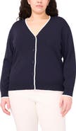 Halogen® Tipped V-Neck Cardigan