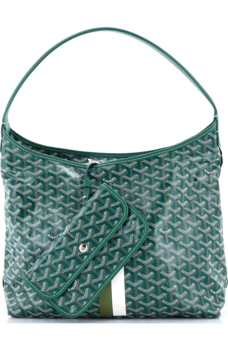 Pre-Owned Goyard Boheme Hobo Printed Coated Canvas, Alternate, color, Green