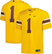 Nike Men's Nike #1 Gold Minnesota Golden Gophers Untouchable Replica Game Jersey