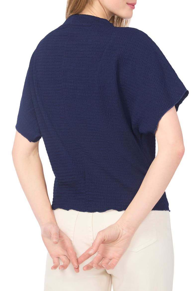 Textured Mock Neck Top, Alternate, color, CLASSIC NAVY