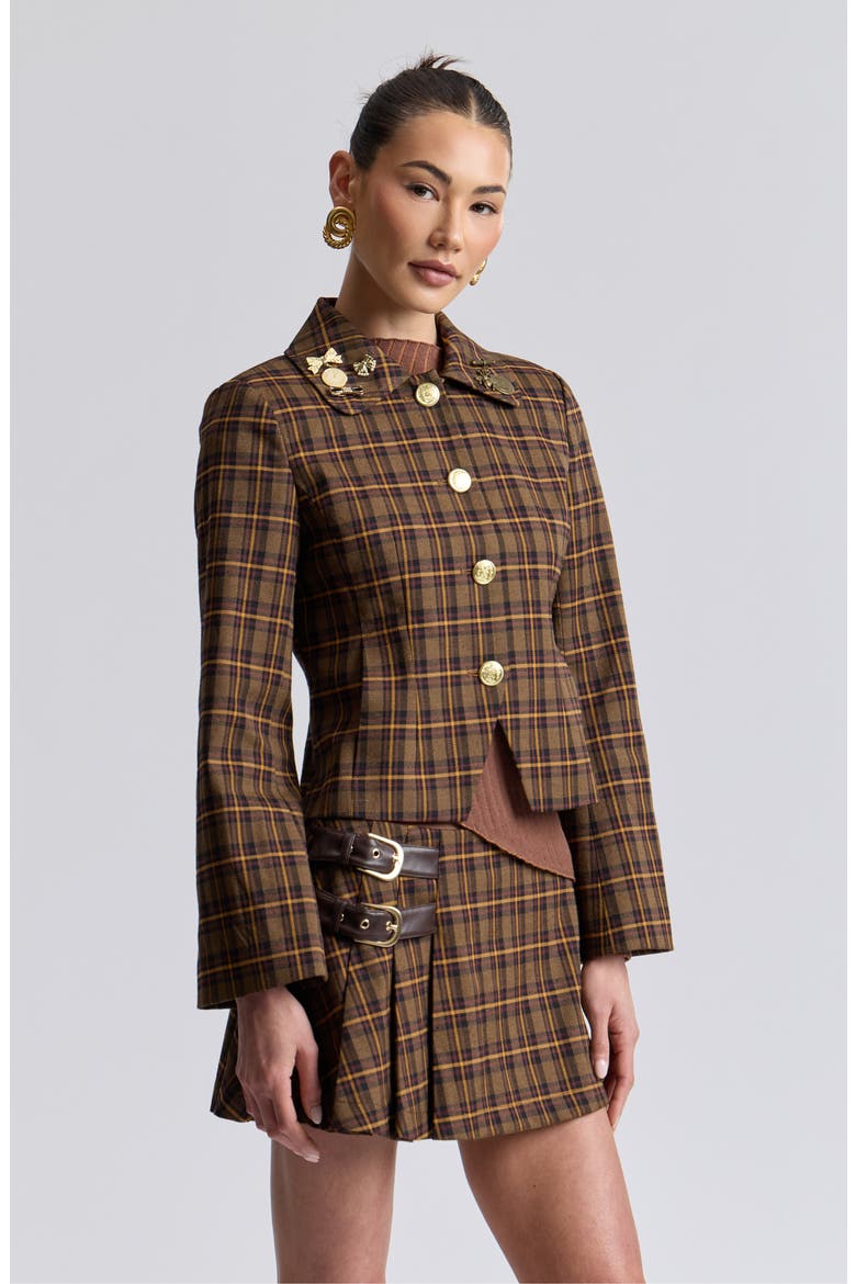 Plaid Slim Jacket, Alternate, color, RETRO PLAID