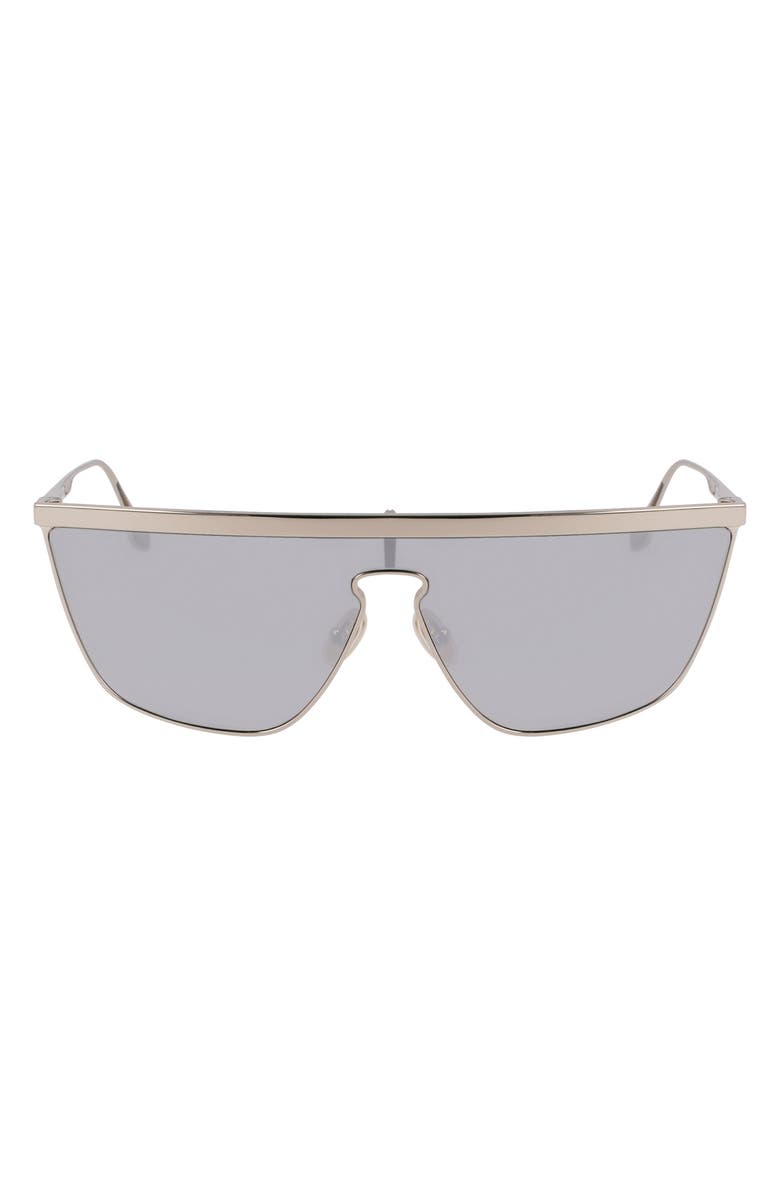 Victoria Beckham 59mm Shield Sunglasses, Main, color, Silver Mirror
