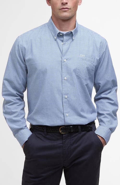 Barbour Finwell Tailored Fit Gingham Button-down Shirt In Sky