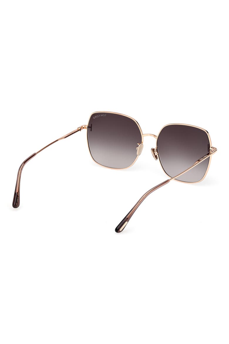 59mm Square Gradient Sunglasses, Alternate, color, GOLD/ OTHER / GRADIENT SMOKE