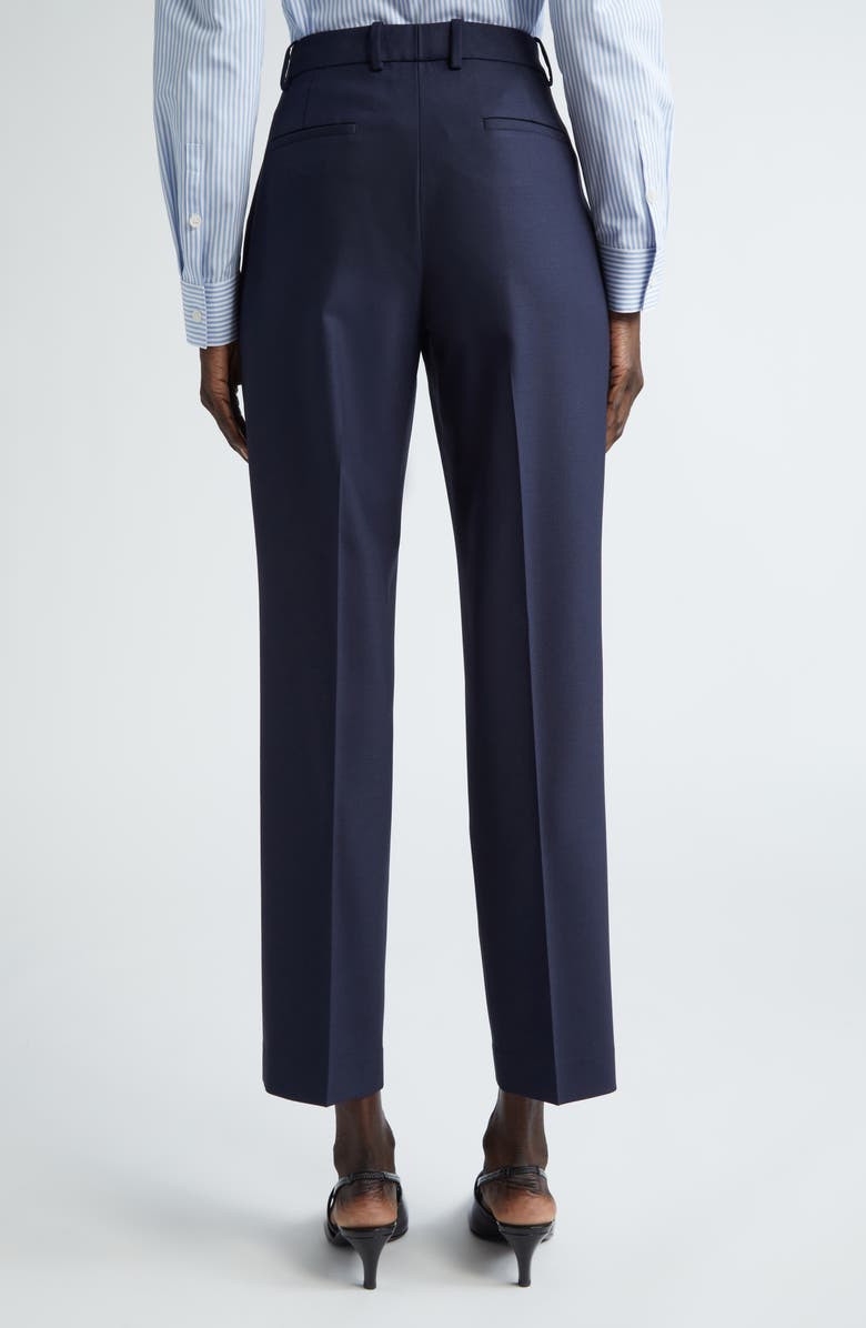 Lafayette 148 New York Clinton Stretch Wool Ankle Pants, Alternate, color, Ink