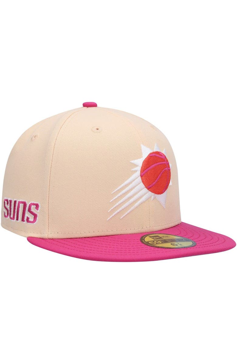 New Era Men's New Era Orange/Pink Phoenix Suns Passion Mango 59FIFTY Fitted Hat, Alternate, color, 
