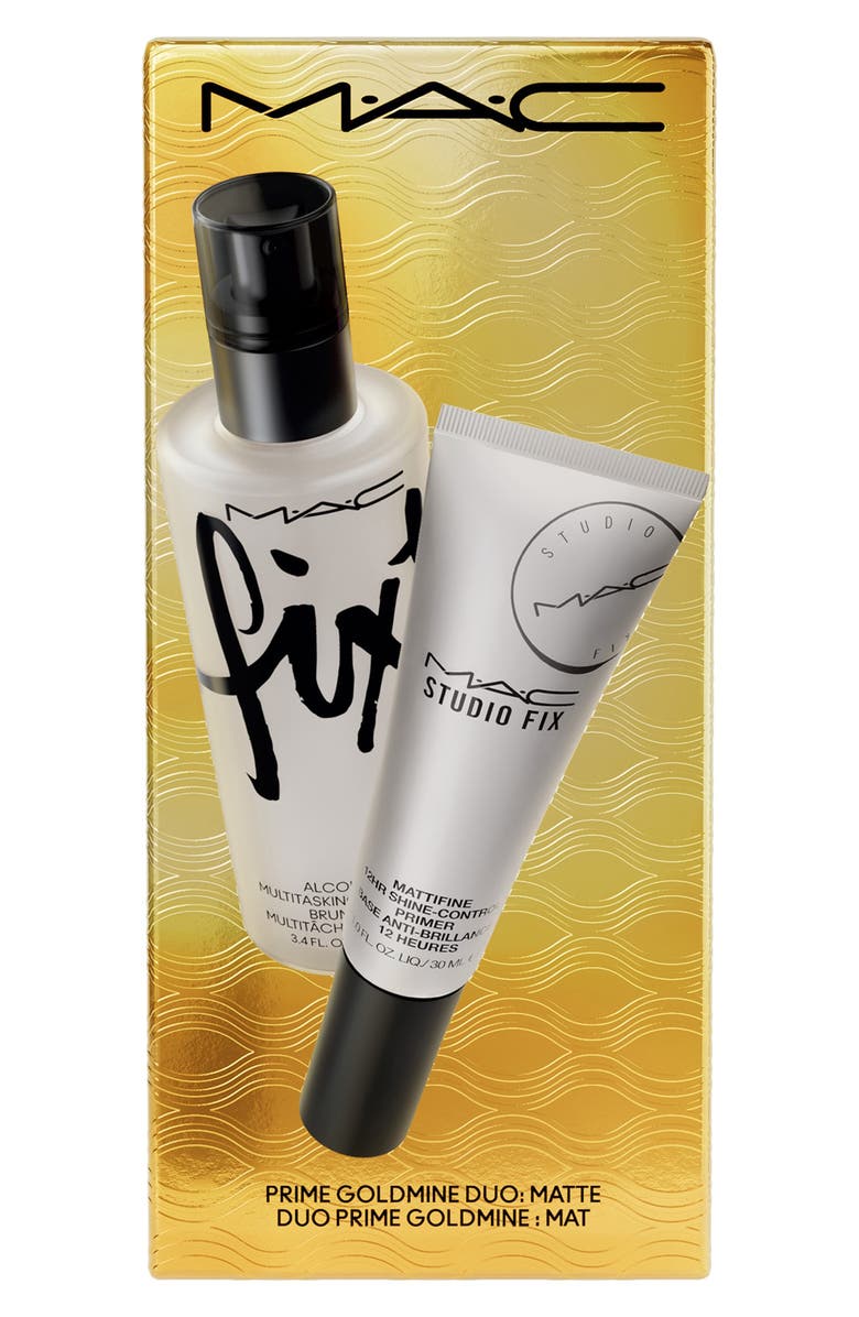 MAC Cosmetics Prime Goldmine Setting Spray + Matte Primer Duo Gift Set $70 Value, Alternate, color, 