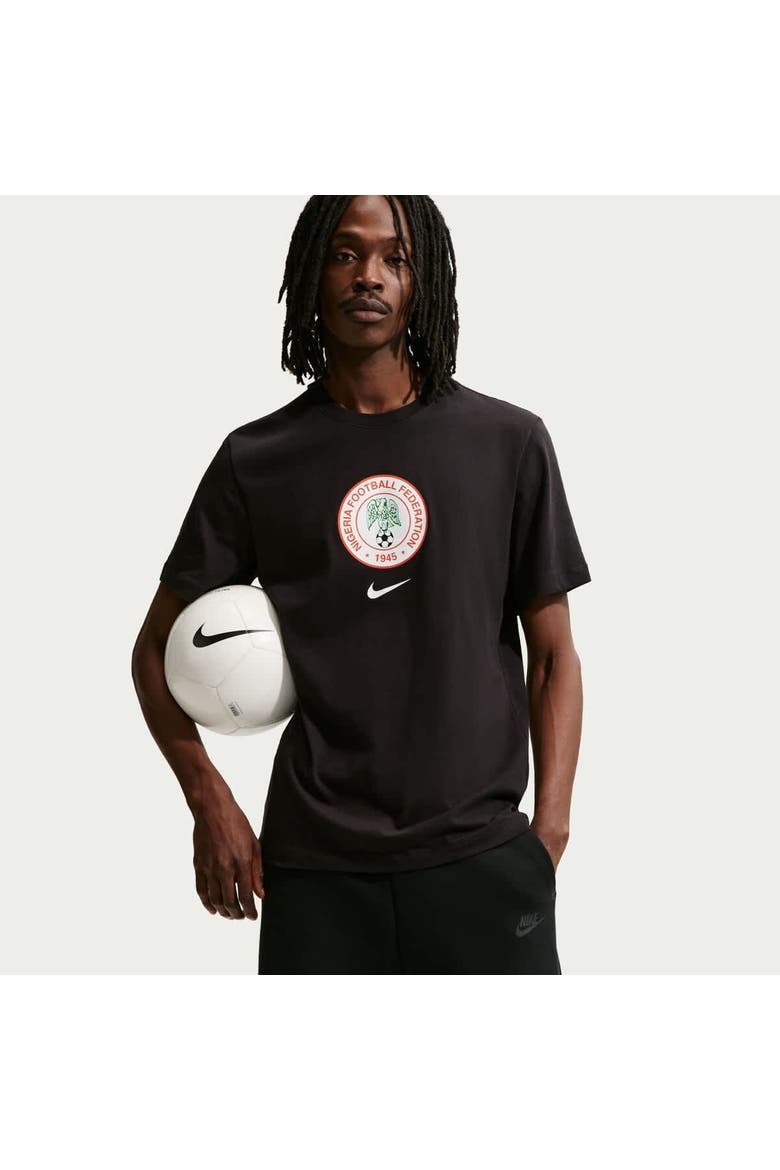 Men's Nike Black Nigeria National Team Crest T-Shirt, Alternate, color, Black