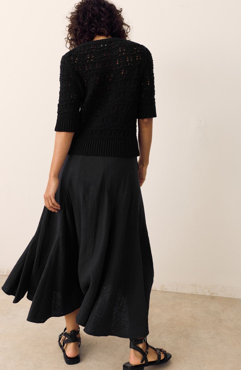 PER UNA BY M&S Cotton Maxi Skirt, Alternate, color, Black