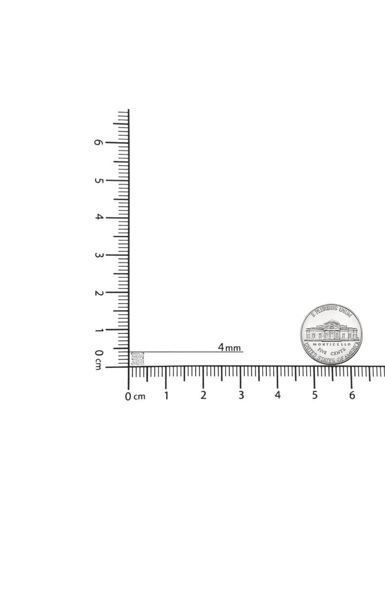 Haus of Brilliance Silver 1/4 Ct Invisible Princess Diamond Composite Quad Stud Earrings, Alternate, color, White