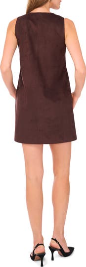 Sleeveless Faux Suede Tank Dress