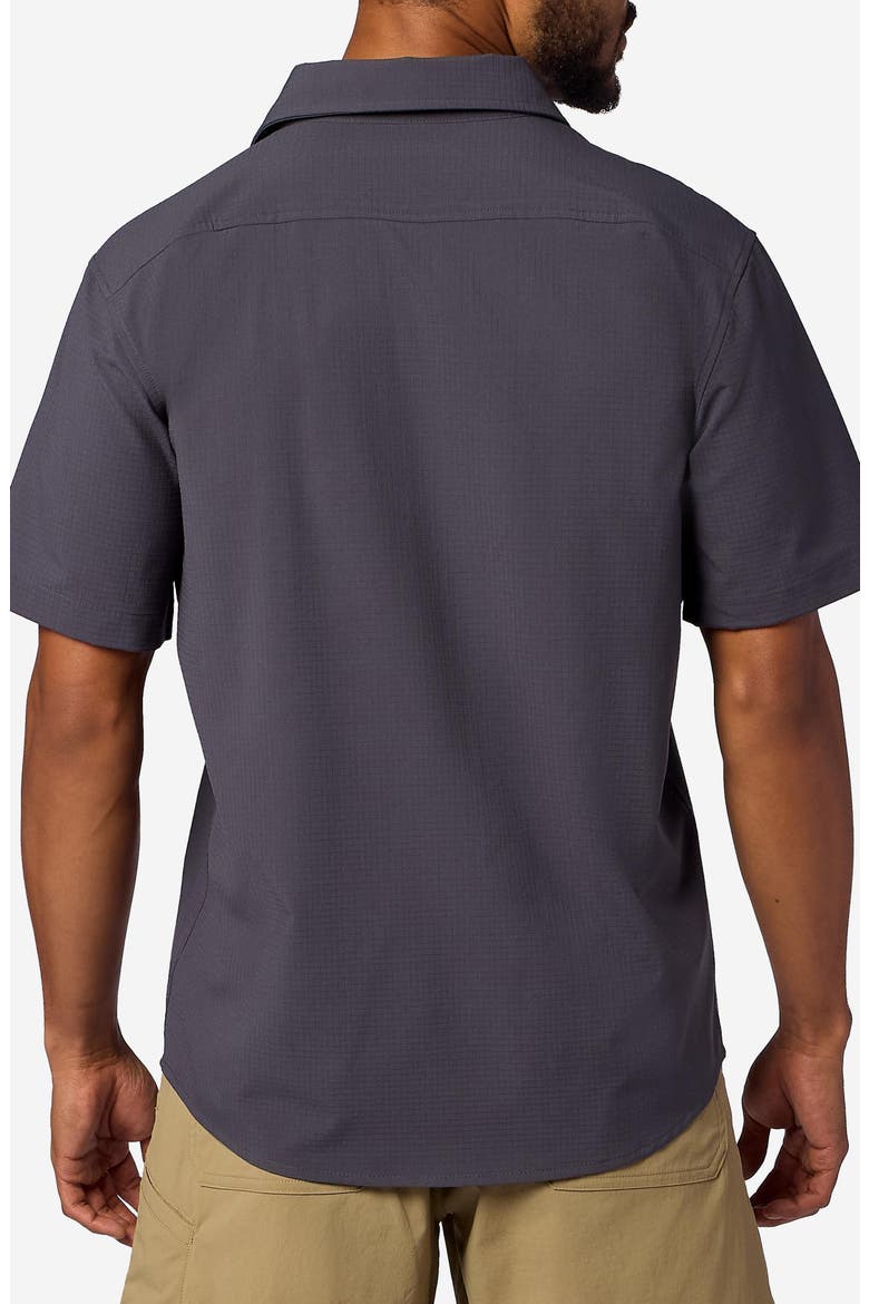 AirExchange SolarShield UPF Short Sleeve Button-Up Shirt, Alternate, color, BLACKENED