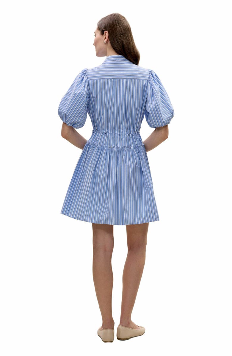 Rebecca Taylor Priya Poplin Shirt Dress, Alternate, color, Blue Stripe Combo