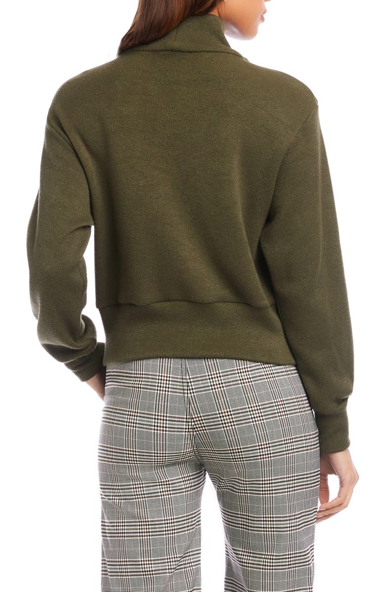 FIFTEEN TWENTY Caly Crossover Cutout Sweatshirt, Alternate, color, Olive