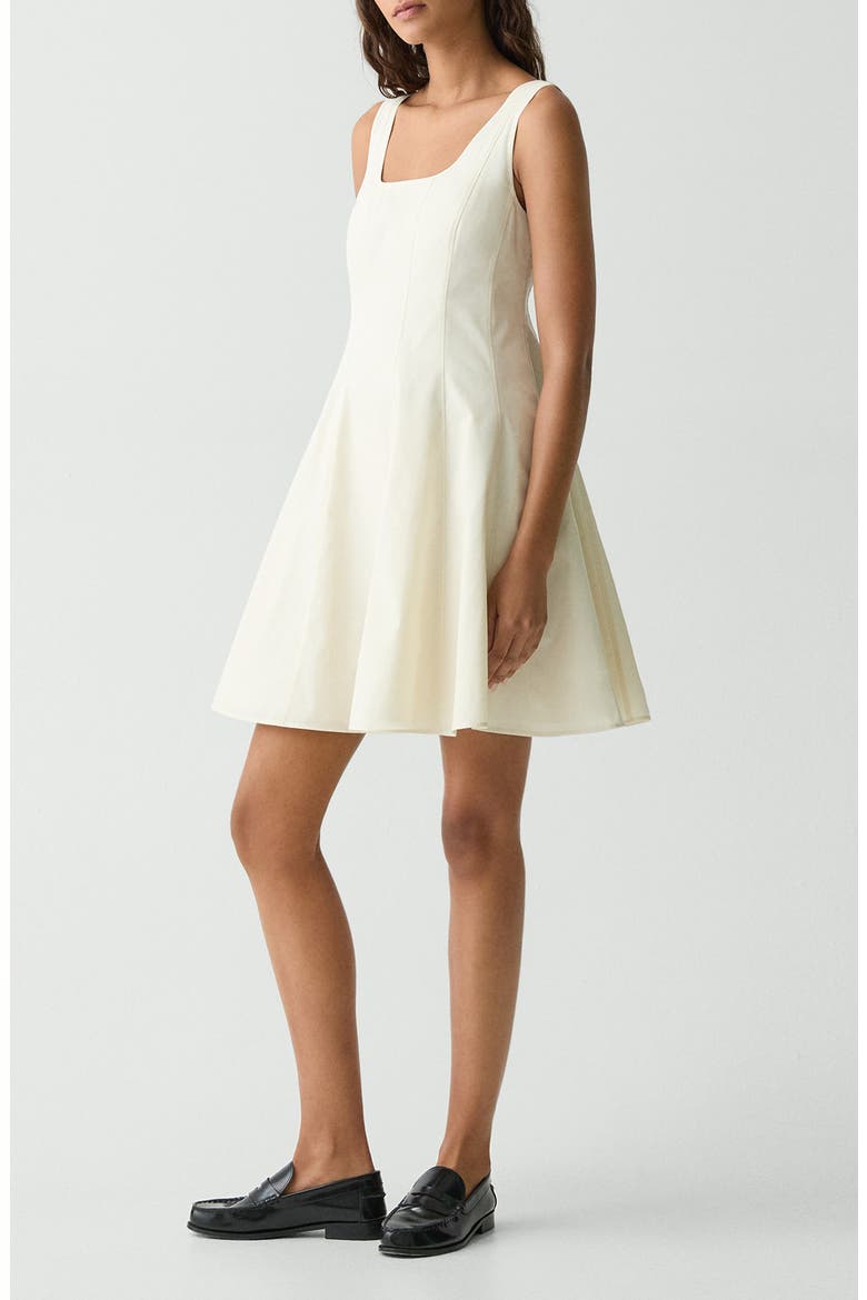 Sleeveless Fit & Flare Dress, Alternate, color, EGGSHELL