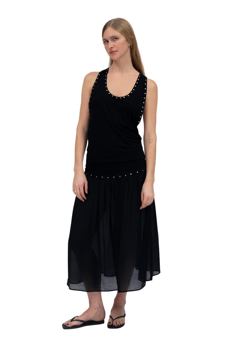 Yuna Midi Skirt, Alternate, color, BLACK