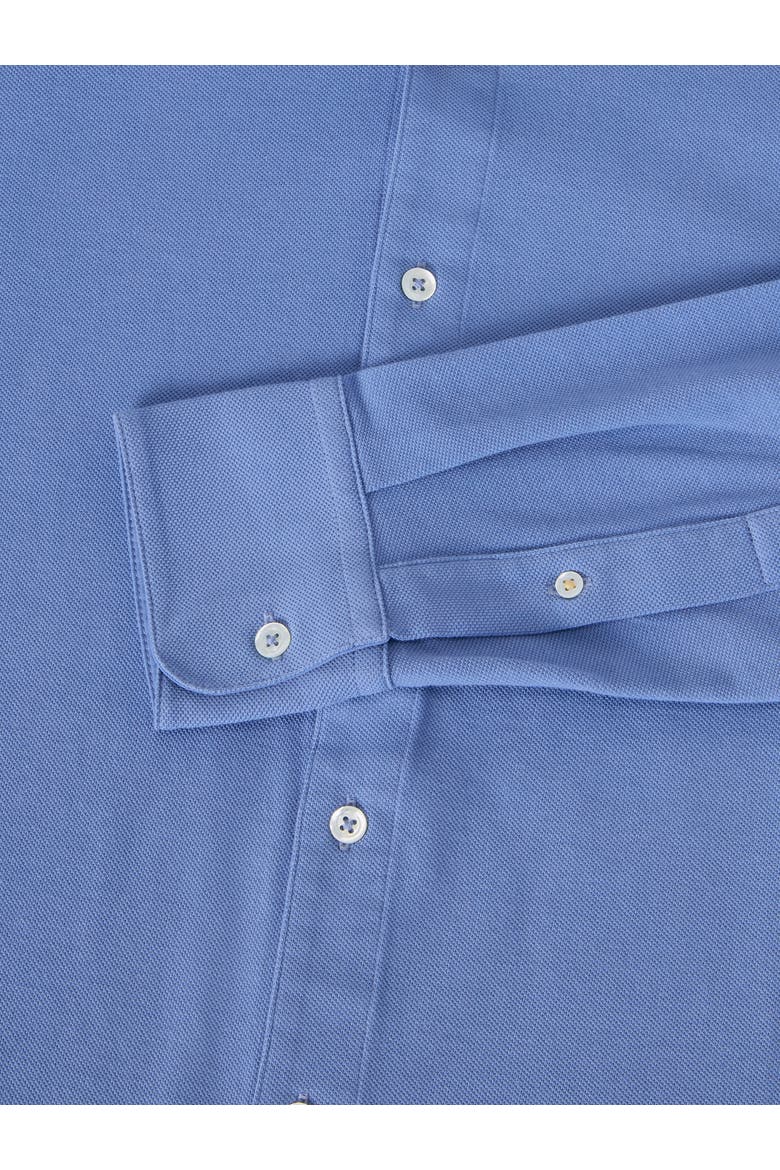 Foster Long Sleeve Pique Knit Shirt, Alternate, color, Classic Legacy Blue