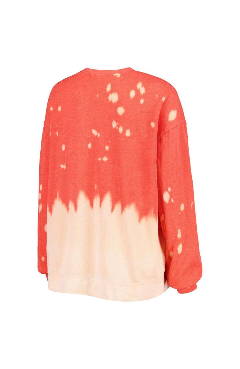 GAMEDAY COUTURE Women's Gameday Couture Scarlet Nebraska Huskers Twice As Nice Faded Dip-Dye Pullover Sweatshirt, Alternate, color, Red