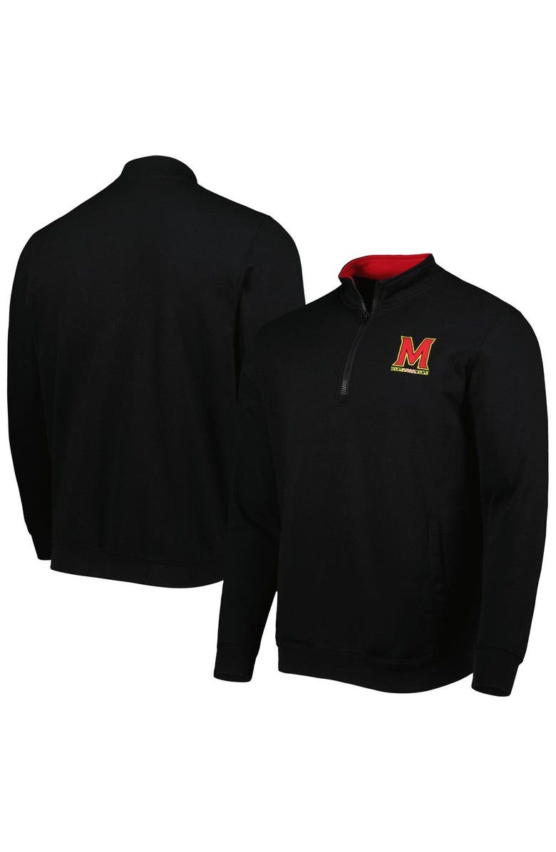 COLOSSEUM Men's Colosseum Black Maryland Terrapins Tortugas Quarter-Zip Sweatshirt, Main, color, Black