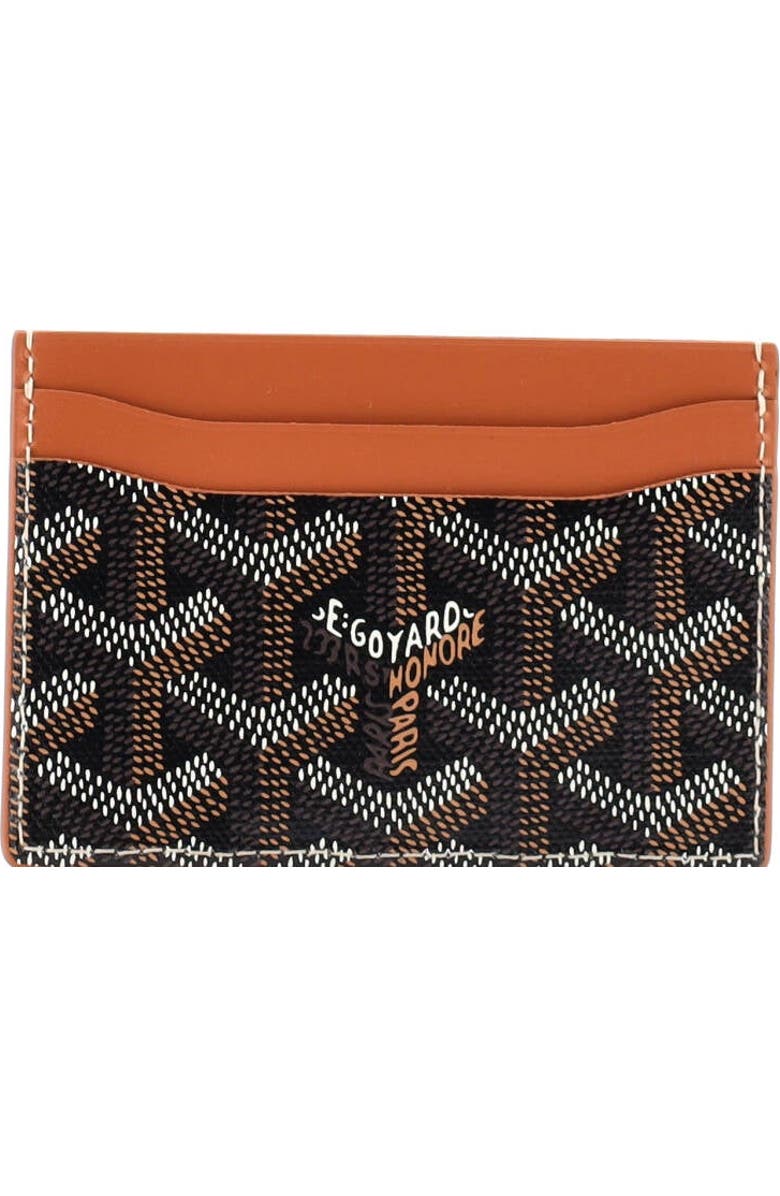 Pre-Owned Goyard Saint Sulpice Card Holder Coated Canvas, Alternate, color, Black