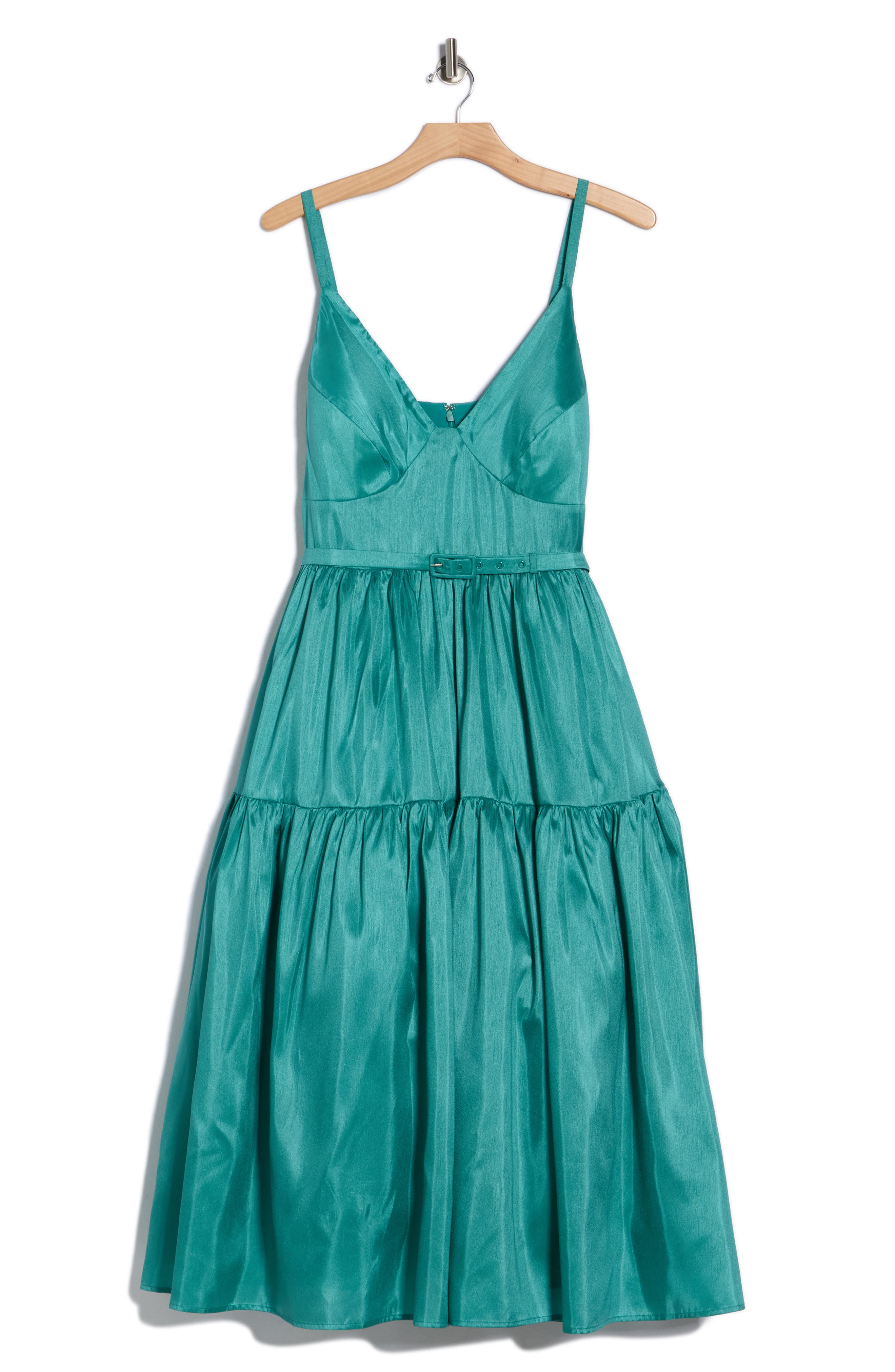 Hutch Belted Bustier Tiered Dress