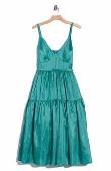 Hutch Belted Bustier Tiered Dress