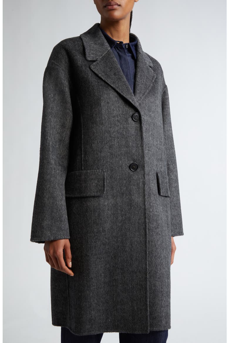 John Virgin Wool Blend Coat, Alternate, color, BLACK