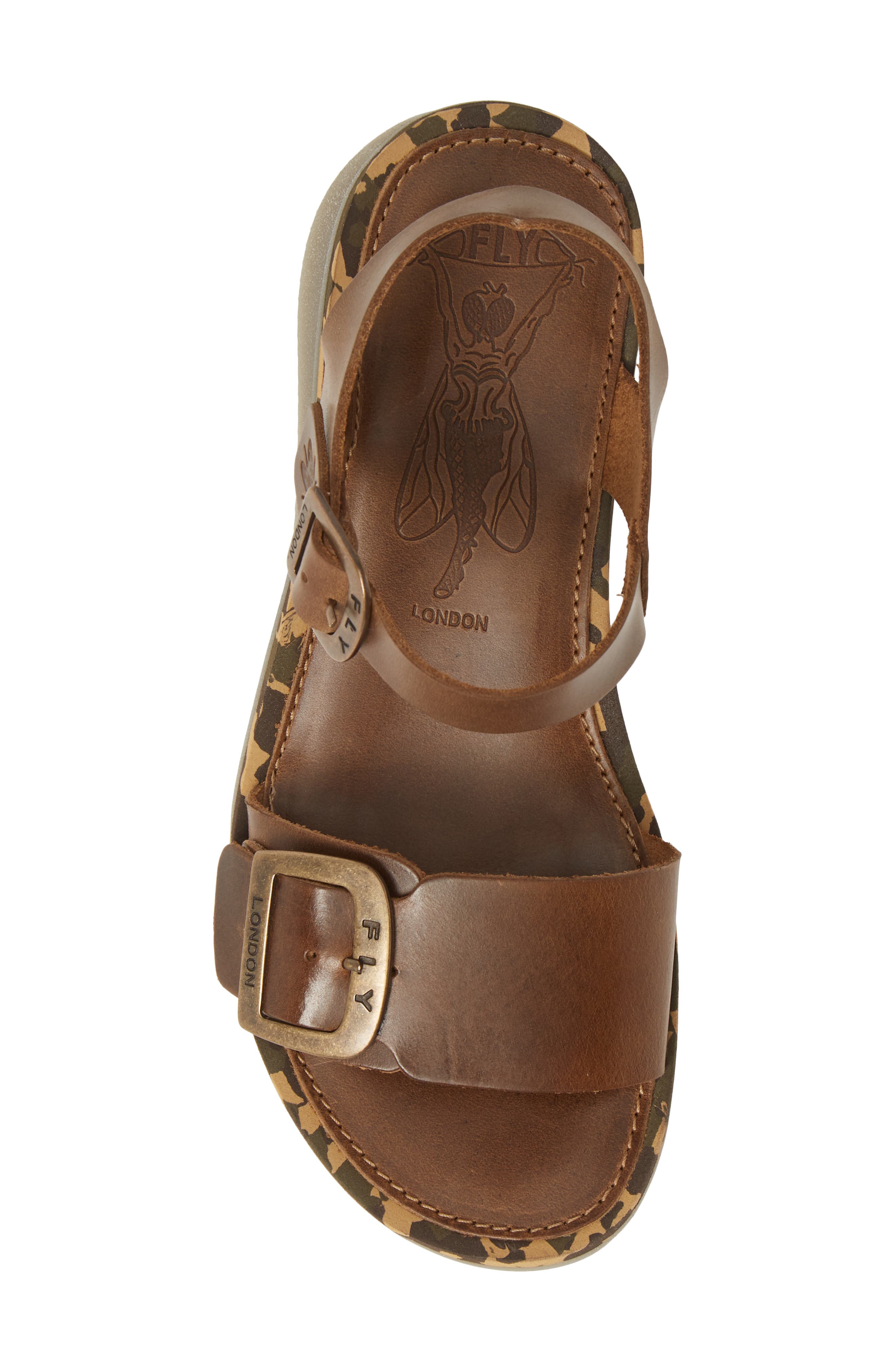 Comb Sandal, Alternate, color, CAMEL BRIDLE LEATHER