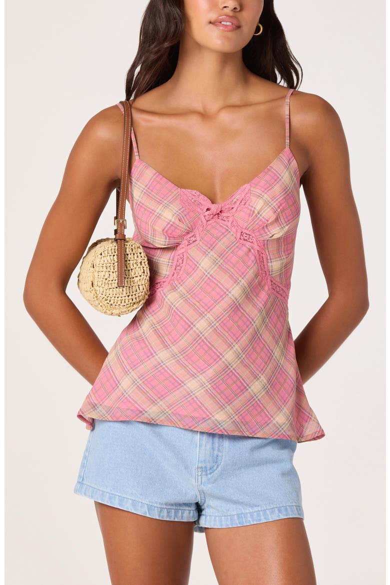 Kirsten Plaid Tank, Alternate, color, PINK PLAID