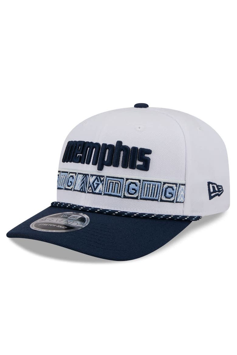 Men's New Era White/Navy Memphis Grizzlies 2025/26 City Edition 9SEVENTY Adjustable Hat, Alternate, color, White