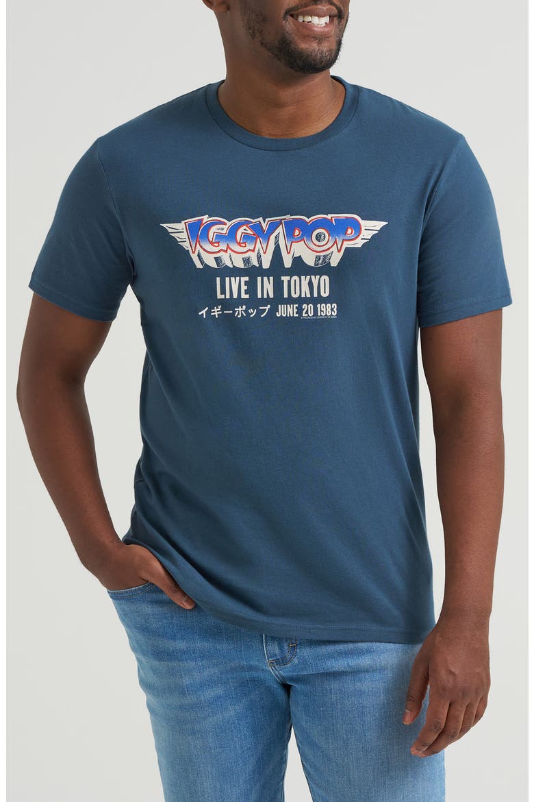 Iggy Pop Graphic T-Shirt, Main, color, MIDNIGHT NAVY