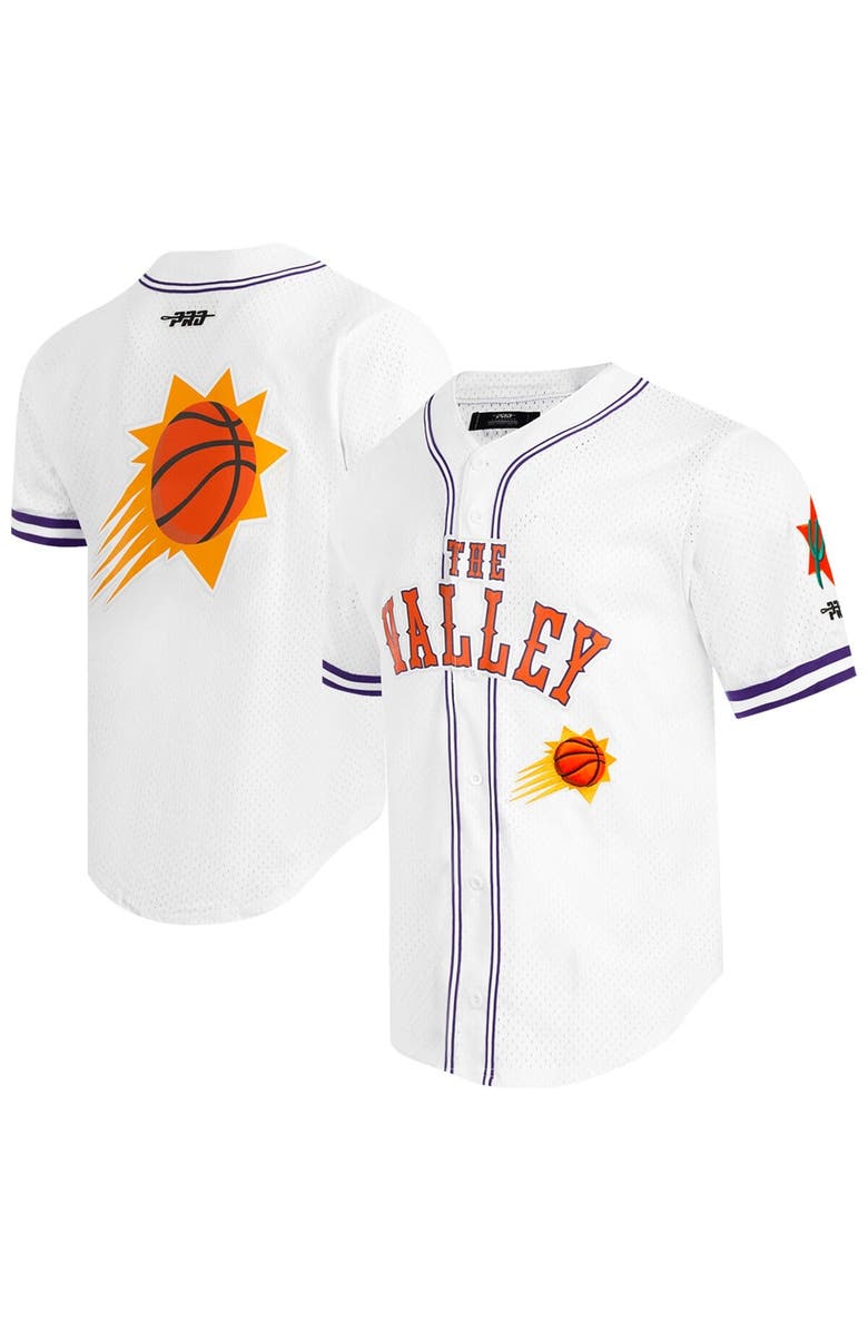 PRO STANDARD Men's Pro Standard White Phoenix Suns 2024/25 City Edition Mesh Baseball Jersey, Main, color, 