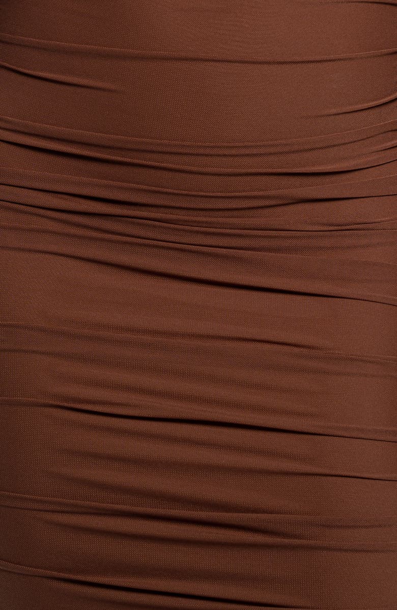 JLUXLABEL Mesh Ruched Long Sleeve Body-Con Minidress, Alternate, color, 