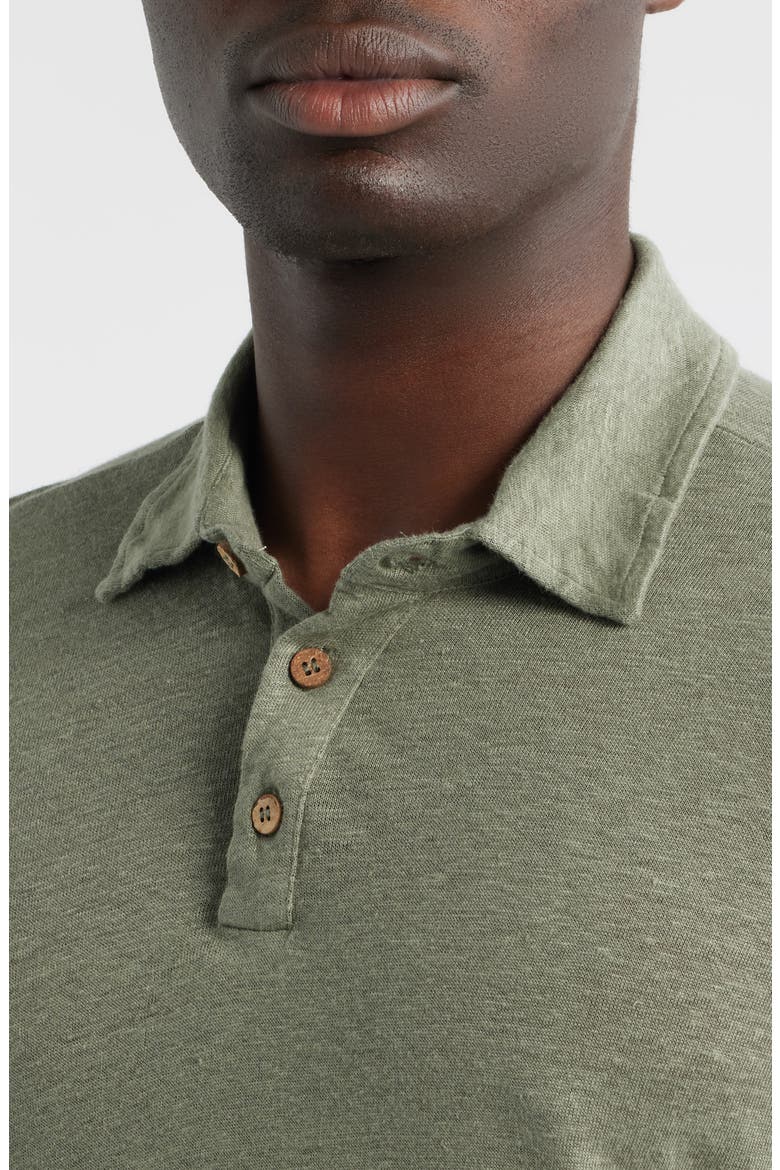 Linen Polo, Alternate, color, JADE