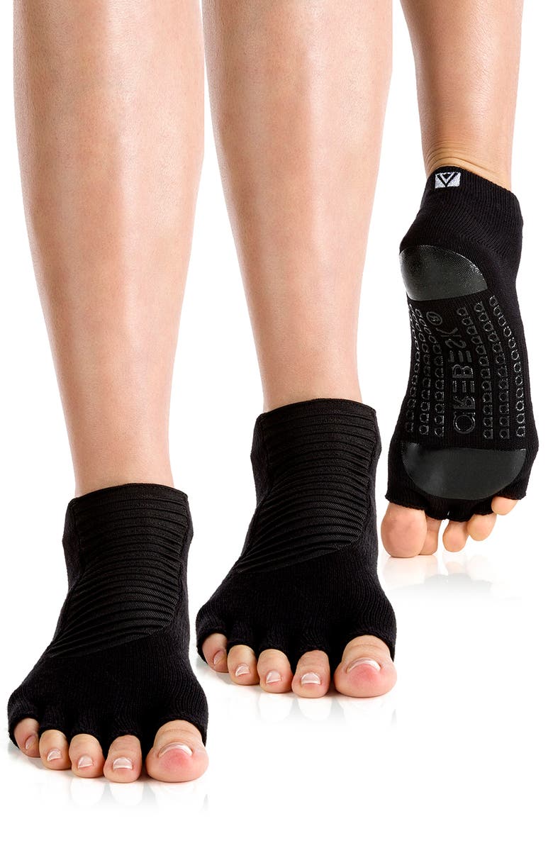 Arebesk Moto 2-Pack No-Slip Open Toe Socks, Alternate, color, 